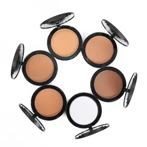 LOW MOQ Vegan Cpmpact Powder Makeup Foundation Powder Long Lasting Full Coverage Matte Press Powder For All Skin