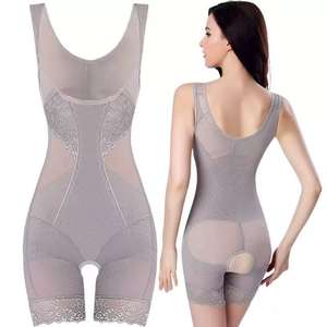 Vente en gros de lingerie sculptante colombienne de compression moyenne en dentelle grande taille pour le contrôle du ventre, ensemble de lingerie sculptante pour femmes - Product Image 1