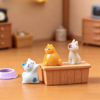 Miniature de chaton mignon pour micro-paysage, accessoires de décoration DIY pour maison de poupée, ornements de bureau miniatures