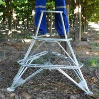 Escalera de Aluminio Multinivel para Recolección en Huertos, Diseño de Trípode, Estable y Antideslizante, para Podar en Jardines Exteriores