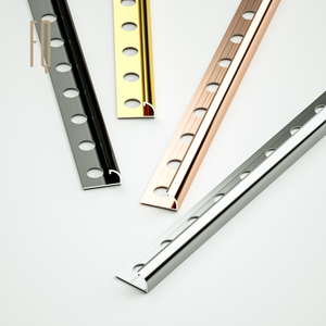 Chuyên Nghiệp Hiện Đại Nhôm Gạch <span class=keywords><strong>Trim</strong></span> Bảo Vệ Góc Đúc Kim Loại Cạnh Cho Gạch Ceramic Cho Căn Hộ Gạch Phụ Kiện - Product Image 6