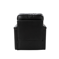 Fauteuil pivotant en cuir de vachette pleine fleur pour petit appartement