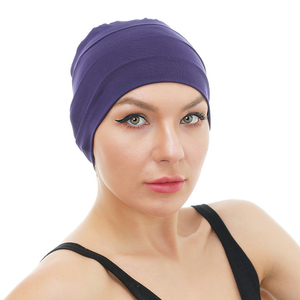 Turbante musulmán de algodón para quimioterapia, gorro holgado, pañuelo para la cabeza, <span class=keywords><strong>accesorios</strong></span> para el cabello para mujeres con cáncer, venta al por mayor - Product Image 3