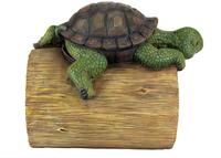 Statue de décoration de jardin en polyrésine, gouttes de tortue, gardien du spot lumineux, couleur complète