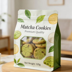 ถุงซิปล็อคแบบตั้งได้ พิมพ์โลโก้ได้ตามต้องการ ราคาประหยัด ถุงอลูมิเนียมพลาสติกแบบรีซีลได้ พร้อมเส้นฉีกสำหรับใส่คุกกี้และอาหาร - Product Image 3