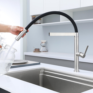 2025 трендовые смесители для кухни Магнитный 304 Смеситель из нержавеющей стали с одним отверстием для горячей и холодной раковины - Product Image 5