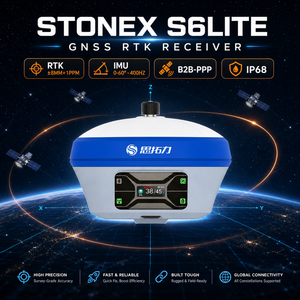 STONEX RTK S6 Lite เครื่องมือสำรวจมาตรฐาน IP68 สำหรับสภาพแวดล้อมกลางแจ้งที่รุนแรง -30~+65 องศา รองรับ 4G/บลูทูธ/WiFi ซอฟต์แวร์อัปเกรดได้ - Product Image 1