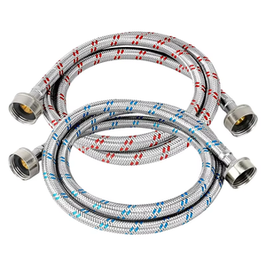 Manguera de Entrada para Lavadora de Acero Inoxidable Premium, Manual, a Prueba de Fugas y Roturas, Trenzada, para Uso en Exteriores y Hoteles, Tamaño Personalizado - Product Image 1