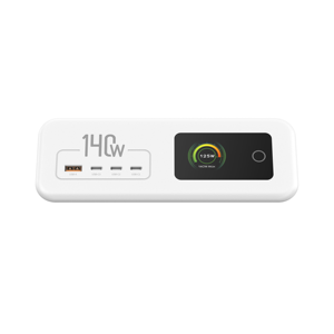 Station de charge de bureau GaN 140W, 2 prises AC, 3 USB C, 1 USB A, chargeur rapide PD, multiprise universelle, prise UK pour ordinateur portable - Product Image 1