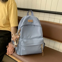 Mochilas Escolares de Gran Capacidad para Niñas, Verano 2022, Bolsa de Viaje Impermeable para Exteriores, Linda Mochila de Nailon para Computadora con Colgante de Peluche