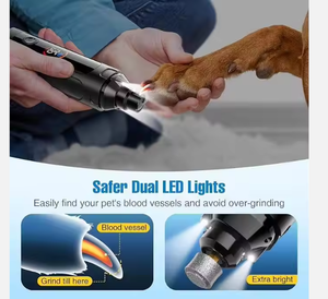 शांत 6-स्पीड रिचार्जेबल कुत्ता नाखून ग्राइंडर क्लिपर्स के साथ छोटे मध्यम बड़े कुत्ते बिल्लियों के लिए - Product Image 4