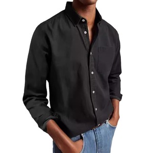 Camisa de Manga Larga <span class=keywords><strong>para</strong></span> <span class=keywords><strong>Hombre</strong></span>, Estilo Europeo Americano, Vintage, con Cuentas, de Poliéster, Color Sólido, <span class=keywords><strong>para</strong></span> Comercio Exterior Transfronterizo 2026 - Product Image 5