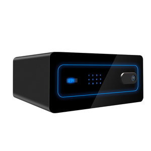 Weierxin Factory New Designed Light Luxury Blue Round Glass Fingerprint Digital <b>Lock</b> Drawer Home Office Safe Box - Product Image 4
