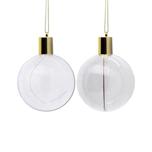 Design fatto da te natale luce LED su misura Logo albero di Natale appendere <span class=keywords><strong>palle</strong></span> a sublimazione LED decorazione di natale palla - Product Image 4