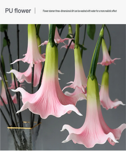 Flor Artificial <span class=keywords><strong>de</strong></span> Datura <span class=keywords><strong>de</strong></span> PU Premium para Decoración del Hogar - Product Image 6
