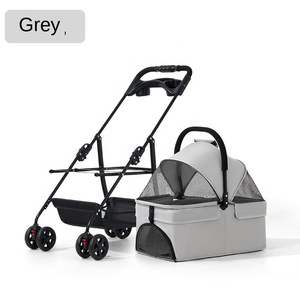 Poussette de voyage pliable pour animaux de compagnie de grande taille, chariot de jogging pour chiens et chats de taille moyenne à grande - Product Image 6
