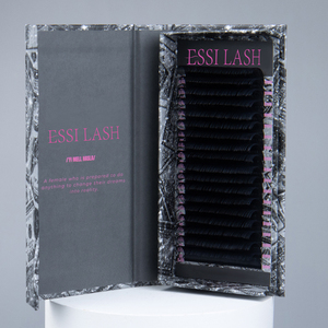 ESSI LASH C CC D Curl Mega Volume Extension de Cils Plateaux Private Label 8-25mm Dark Matte Black Pbt Lash Extensions - Product Image 3