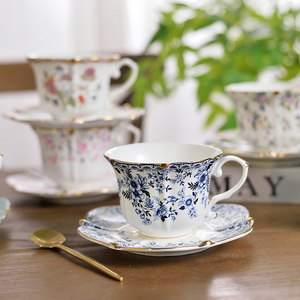 Popolare turco 200ml fiore decorativo <span class=keywords><strong>oro</strong></span> bordo osso China <span class=keywords><strong>tazza</strong></span> e piattini Cappuccino <span class=keywords><strong>tazza</strong></span> da tè ceramica tazze da caffè - Product Image 2