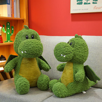 Personnalisé doux mignon vert petit Dragon volant coton rempli de peluche oreiller jouet pour enfants décor à la maison anti-Stress personnalisé