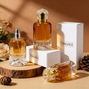 Envase de Perfume de Vidrio Cuadrado de Lujo de 30ml 50ml con Logotipo Personalizado de Fábrica, Envase Cosmético Vacío con Tapa Esférica - Product Image 5