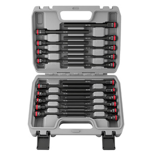 S2 Steel Hex Bit Socket Set 10mm 3/8 Inch Drive 150mm Length 20 Piece Auto Repair <b>Tool</b> Kit - Product Image 2