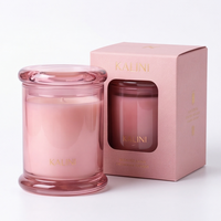 Pot en verre de 8 oz de luxe pour bougie parfumée, avec boîte, pour fabrication de bougies à marque privée, emballage cadeau, fourniture directe usine