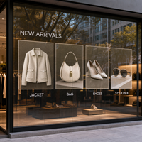Écran LED transparent flexible pour façade vitrée de boutique de mode
