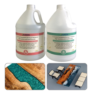 <span class=keywords><strong>Resina</strong></span> Epossidica <span class=keywords><strong>Trasparente</strong></span> Cristallina per Colate Profonde a Bassa Viscosità per Realizzare Tavoli Effetto Fiume in Legno - Product Image 6