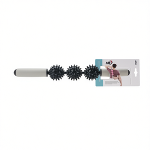 Black 41CM Three-<b>Ball</b> Massage <b>Stick</b>-Premium Product in <b>Balls</b> <b>Sticks</b> Rollers Category - Product Image 2
