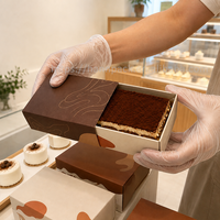 Boîte cadeau pour macarons personnalisée, de qualité alimentaire, en carton kraft avec fenêtre, insert séparateur, emballage pliable, luxe