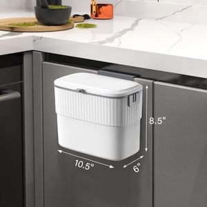 Nouvelle poubelle en PP, style moderne, pour la cuisine, sans perçage, à suspendre au mur, grande capacité, seau de rangement - Product Image 6