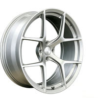Nouvelles jantes en alliage d'aluminium forgé multi-rayons personnalisées 18-20 pouces 5x114.3/120/4x100 compatibles avec les voitures particulières M3 M4, finition argent