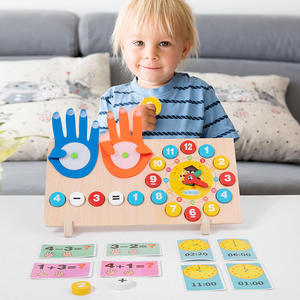 Nuovo Gioco Educativo in Legno Montessori per Imparare la Matematica, Orologio Didattico con Dischi Numerici per Bambini dai 3 Anni, OEM ODM FSC CPC - Product Image 3