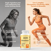 OEM UltraJoint Plus Soutien Articulaire avec Glucosamine Chondroïtine MSM Curcuma et Boswellia 90 Capsules Cure de 30 Jours