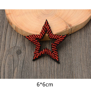 Parches de perlas con cuentas de estrellas brillantes hechos a mano, lentejuelas bordadas, apliques de chenilla, accesorios de ropa Diy - Product Image 5