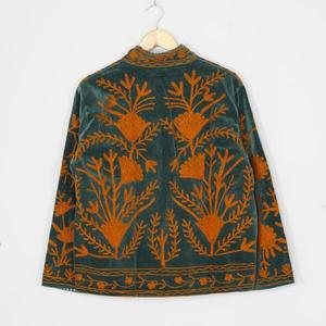 Custom <b>Women</b> <b>Velvet</b> Suzani <b>Jacket</b> Handcrafted Embroidered Bohemian Ethnic Luxury Vintage Floral Fashion Coat Wholesale - Product Image 4
