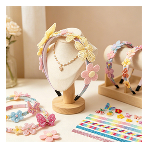 Girls Hair Hoop <b>Art</b> Set DIY Mermaid Crown <b>Sequin</b> Charms Rhinestone Decoration Birthday Party Gift Toy Pack Box - Product Image 5