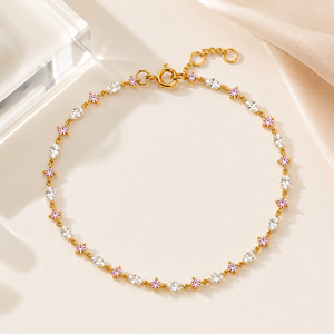 UM Jewelry 925 Silver 18K Gold Plated Cultivate Zircon Engagement <b>Bracelet</b> for Daily Wear Wedding Party Anniversary Gift - Product Image 6