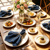 Serviettes en tissu personnalisées en gros, serviettes carrées pour dîner, pour la maison, les mariages, les fêtes, la décoration de table de haute qualité