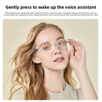 Gafas Inteligentes 2026 con Pantalla Táctil Deslizante, Diseño Delgado Negro con Espejo, Traducción en Tiempo Real, Asistente IA para Llamadas, MOQ Bajo, Personalizables