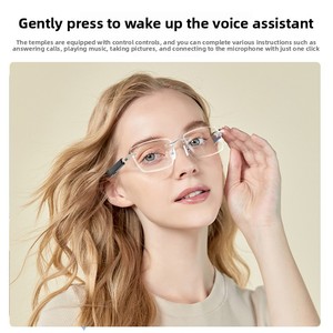 Gafas Inteligentes 2026 con Espejo Delgado Negro Deslizable Táctil, Traducción en Tiempo Real, Asistente IA para Llamadas, Magnéticas - Product Image 1