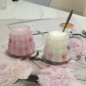 Tazza da Caffè in Vetro Borosilicato Trasparente con Manico, Riutilizzabile per Tè e Latte, per Casa e Ufficio - Product Image 4