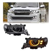 Ensemble de phares LED complets pour Land Cruiser LC200 2016-2021, lentille de protection modifiée, feux de jour DRL, lampe avant 12V 50W, paire