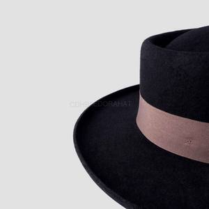 <span class=keywords><strong>Feutre</strong></span> noir hommes chapeaux <span class=keywords><strong>crayon</strong></span> bord <span class=keywords><strong>large</strong></span> 100% pure laine australienne hommes <span class=keywords><strong>crayon</strong></span> rouleau bord chapeau - Product Image 5