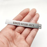 Étiquettes et autocollants personnalisés en aluminium avec numéros de série et logos métalliques, étiquettes de codes-barres étanches, MOQ 500 pièces