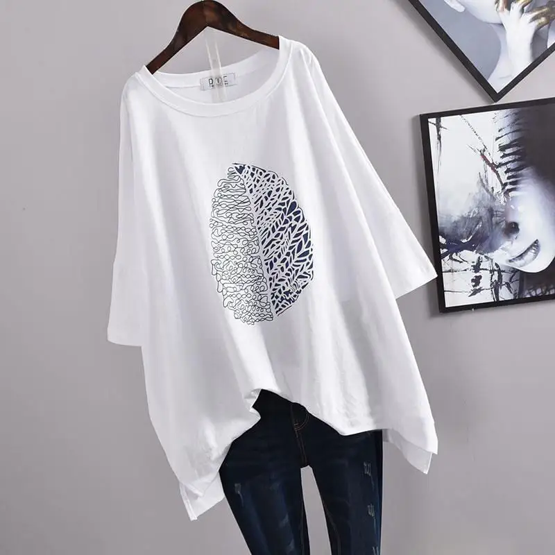 2022 Summer new fashion loose Custom logo graphic print embroidery Women's T shirt Printing Tee Women T Shirt