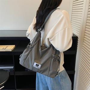 Đơn Giản Công Suất Lớn Phụ Nữ Ba Lô Giản Dị Dây Rút Phụ Nữ Tote Vai Túi Màu Rắn Nữ Xô Túi Xách - Product Image 3
