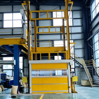 Plateforme élévatrice verticale hydraulique sur rail pour le levage de marchandises stationnaires et le transport de matières premières en usine d'impression