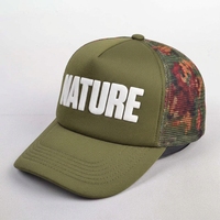 Gorras de Golf de Malla con Logotipo Bordado de 5 Paneles al por Mayor, Gorras Trucker Personalizadas de Espuma con Malla Trasera y Camuflaje
