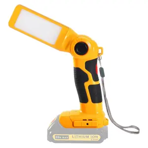 Dewalt 20v Led 작업등 12W 1000LM 무선 휴대용 스포트라이트 USB 포트 LED 작업장 조명 책상 램프 용 HNT 조명